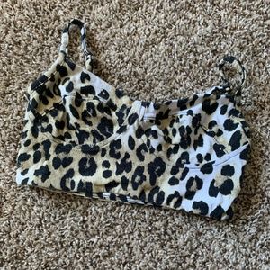 Cheetah Print Bra Top/ Crop Top